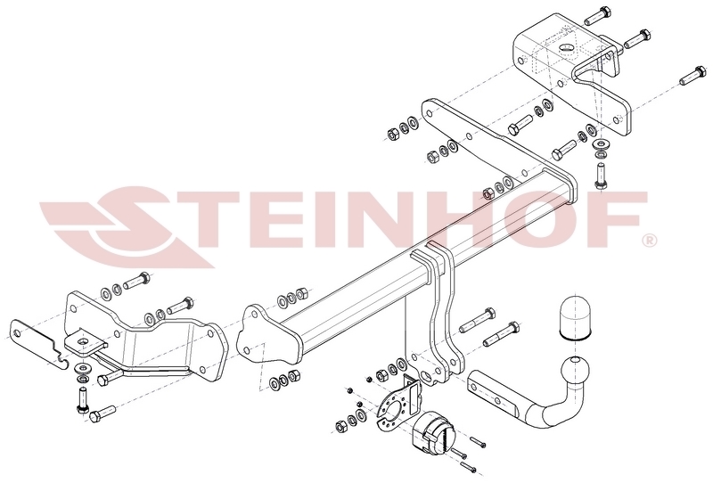 Vlečna kljuka Hyundai Santa Fe IV - Facelift - (TM) (2WD / 4WD) - od 2020